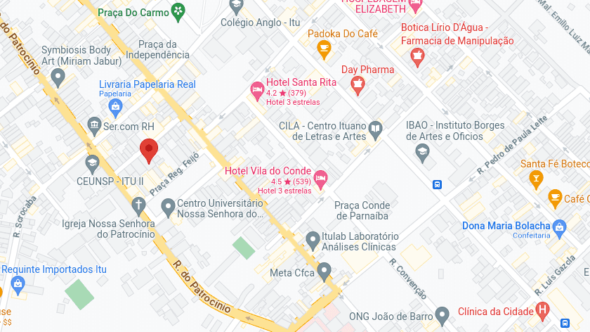 Mapa da localização